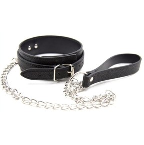 Collier avec Chaîne métal Pety Noir- Colliers & Laisses en stock sur Fun et plaisirs