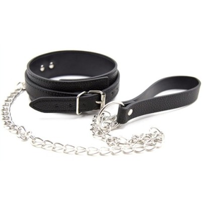 Collier avec Chaîne métal Pety Noir- Colliers & Laisses en stock sur Fun et plaisirs