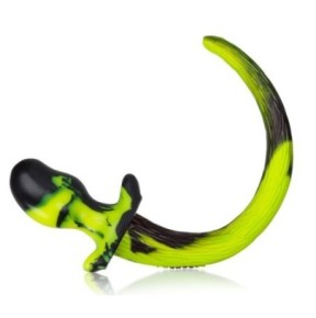 Plug Queue Puppy Tail Bulldog 11.5  x 6 cm Jaune- Puppy Play