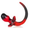 Plug Queue de chien Mastiff 12 x 7 cm Rouge