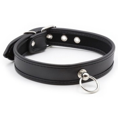 Collier O Ring Simili Noir- Colliers & Laisses en stock sur Fun et plaisirs