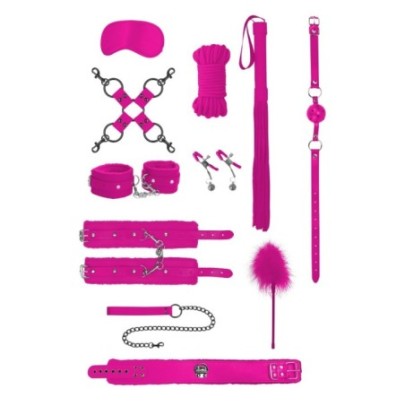 Kit Bondage Intermédiaire 10 Pièces Rose- Kit SM en stock sur Fun et plaisirs