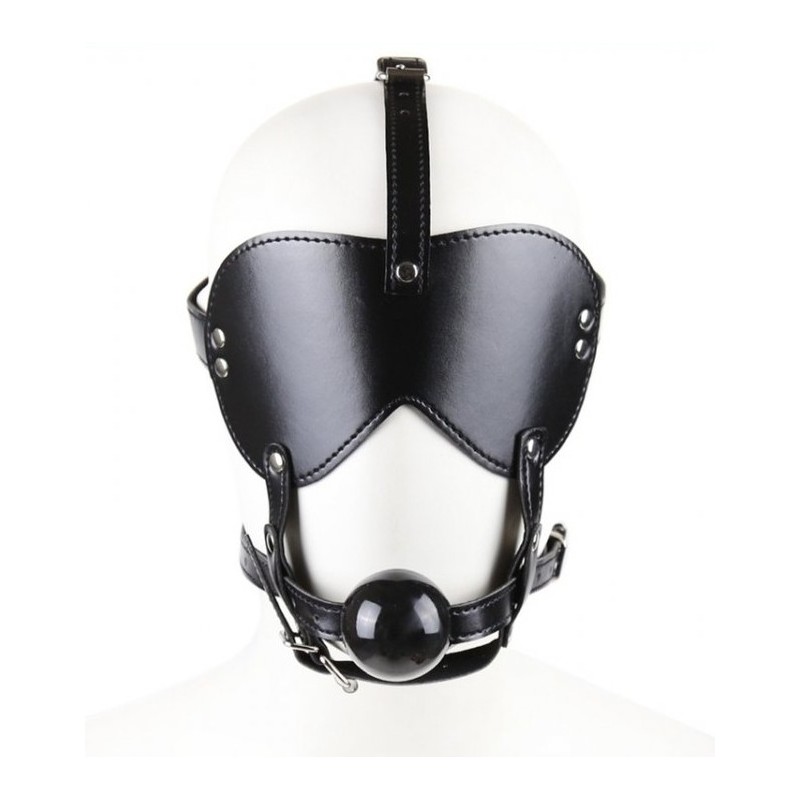 Masque avec Baillon Boule Gag Bling Noir