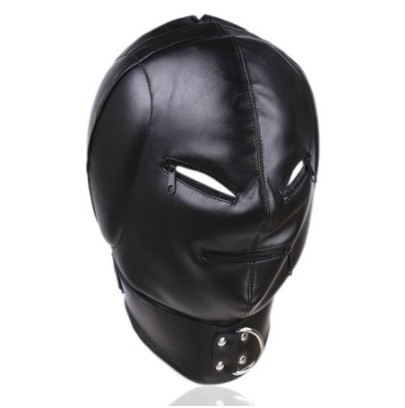 Cagoule Thicker Ear Simili noir- Cagoules & Masques en stock sur Fun et plaisirs