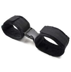 Menottes de chevilles Buckle Noir- Bondage & Attaches en stock sur Fun et plaisirs