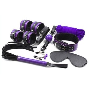 Coffret Fur Lined 8 Pièces Violet-Noir- Kit SM en stock sur Fun et plaisirs