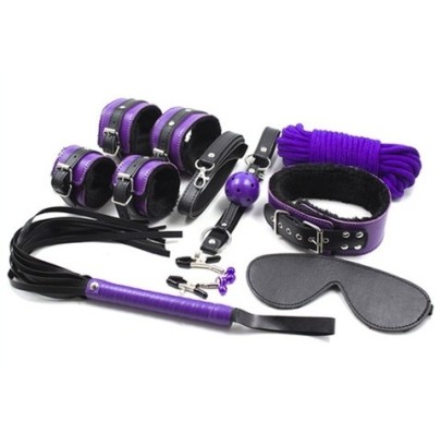 Coffret Fur Lined 8 Pièces Violet-Noir- Kit SM en stock sur Fun et plaisirs