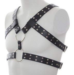 Harnais Double Belt Simili noir- Harnais Homme en stock sur Fun et plaisirs