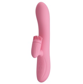 Vibro Rabbit Chris Pretty Love 20 x 3.5 cm Rose- Rabbits Vibrants en stock sur Fun et plaisirs