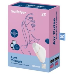 Stimulateur de clitoris connecté Love Triangle Satisfyer Blanc