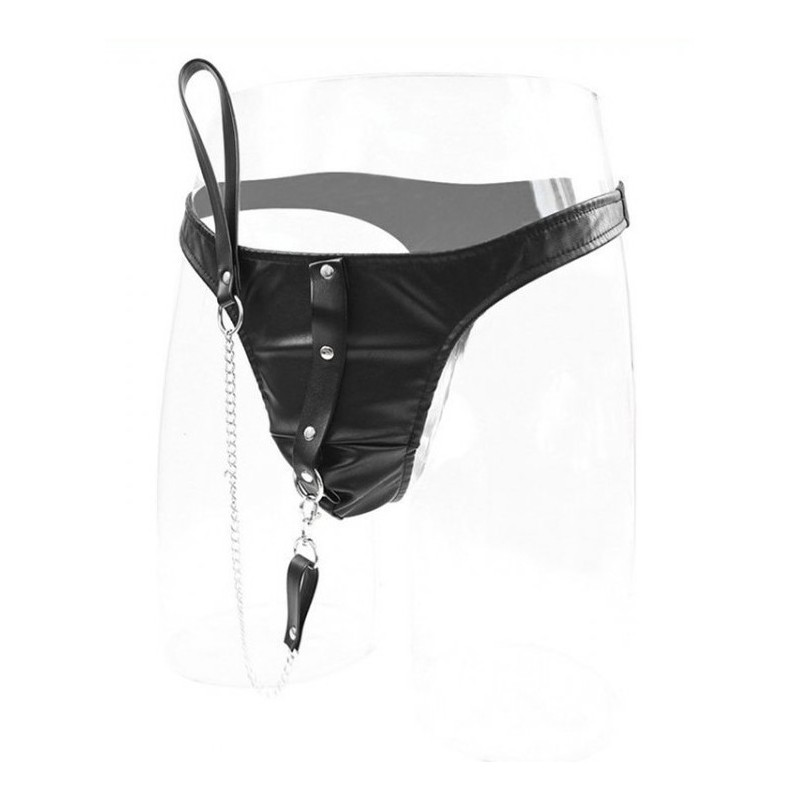 String en simili avec laisse