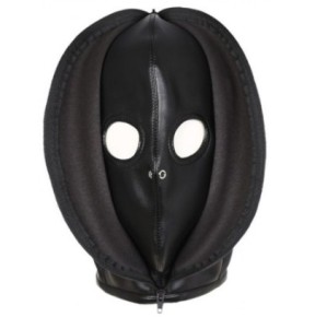 Cagoule Double Layer Simili noire- Cagoules & Masques en stock sur Fun et plaisirs