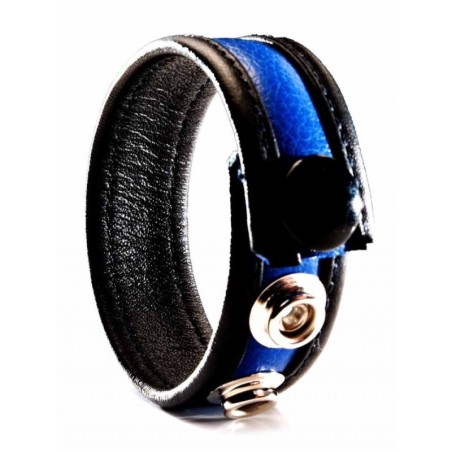 Cockring Cuir Bleu- Cockrings Cuirs en stock sur Fun et plaisirs