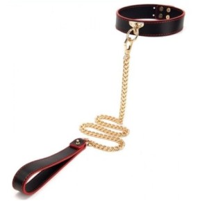 Collier Laisse Maestro Noir et Rouge- Colliers & Laisses en stock sur Fun et plaisirs