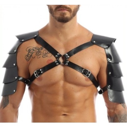 Harnais avec Épaules Armors Simili noir- Harnais Homme en stock sur Fun et plaisirs