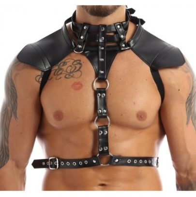 Harnais Simili HALTER Noir- Harnais Homme en stock sur Fun et plaisirs