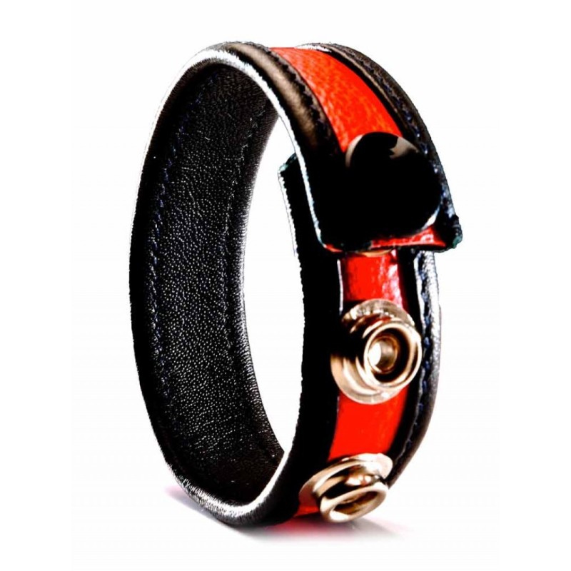 Cockring Cuir Rouge