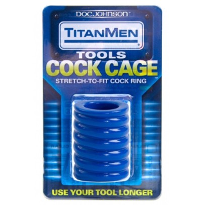 Ballstretcher Cock Cage 50mm Bleu