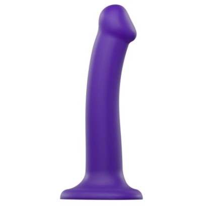 Gode Strap-On-Me Bendable M 16 x 4 cm Violet- GODE EN SILICONE en stock sur Fun et plaisirs