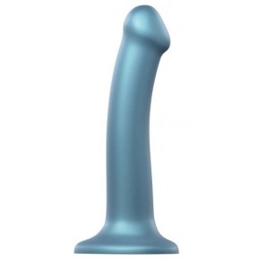 Gode Strap-On-Me M 16 x 4 cm Bleu Metallic Shine- GODE EN SILICONE en stock sur Fun et plaisirs