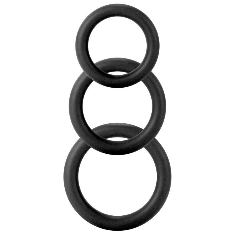 Lot de 3 cockrings Twiddle Noir