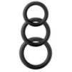 Lot de 3 cockrings Twiddle Noir