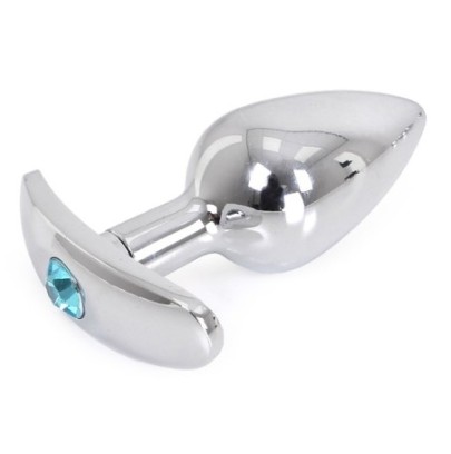 Plug Bijou anal avec Base arrondie Curve 6 x 2.8 cm - Bijou Bleu- Bijoux Anal en stock sur Fun et plaisirs