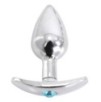 Plug Bijou anal avec Base arrondie Curve 6 x 2.8 cm - Bijou Bleu