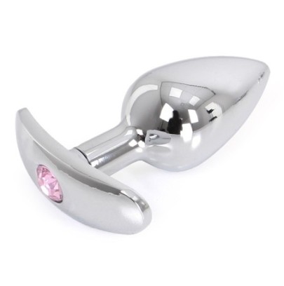 Plug Bijou Anal avec base arrondie Curve 6 x 2.8 cm - Bijou Rose- Bijoux Anal en stock sur Fun et plaisirs