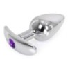 Plug Bijou anal avec base arrondie Curve 6 x 2.8 cm - Bijou Violet