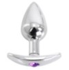 Plug Bijou anal avec base arrondie Curve 6 x 2.8 cm - Bijou Violet