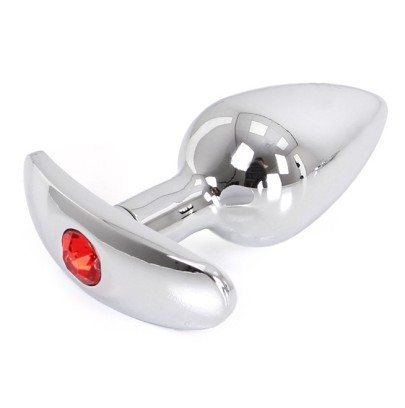 Plug Bijou Anal avec Base arrondie Curve 6 x 2.8 cm - Bijou rouge- Bijoux Anal en stock sur Fun et plaisirs