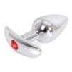 Plug Bijou Anal avec Base arrondie Curve 6 x 2.8 cm - Bijou rouge