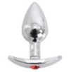 Plug Bijou Anal avec Base arrondie Curve 6 x 2.8 cm - Bijou rouge