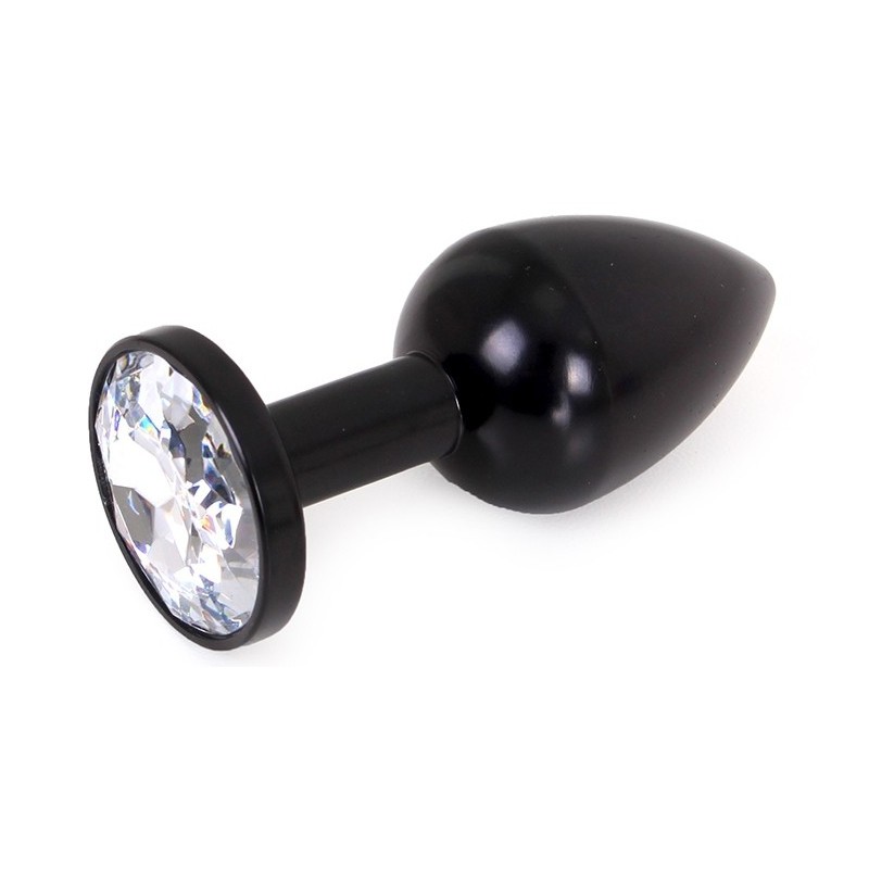 Plug Bijou Anal Alu Gem light 6 x 2.8 cm Noir