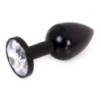 Plug Bijou Anal Alu Gem light 6 x 2.8 cm Noir