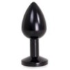 Plug Bijou Anal Alu Gem light 6 x 2.8 cm Noir