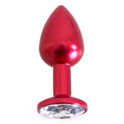 Plug Bijou Anal Alu Gem Light 6 x 2.8 cm Rouge