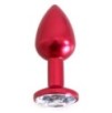 Plug Bijou Anal Alu Gem Light 6 x 2.8 cm Rouge