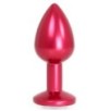 Plug Bijou Anal Alu Gem Light 6 x 2.8 cm Rouge