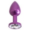 Plug Bijou Anal Alu Gem light 6 x 2.8 cm Violet