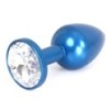 Plug bijou en Alu Gem Light 6 x 2.8 cm Bleu