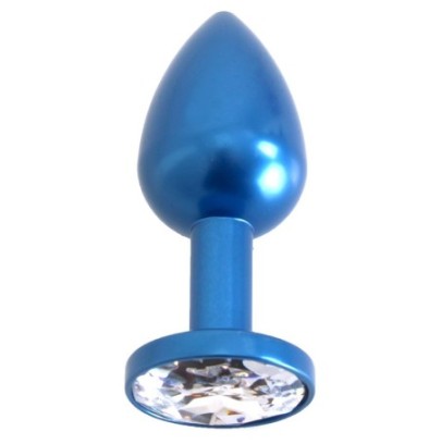 Plug bijou en Alu Gem Light 6 x 2.8 cm Bleu