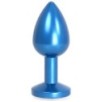 Plug bijou en Alu Gem Light 6 x 2.8 cm Bleu