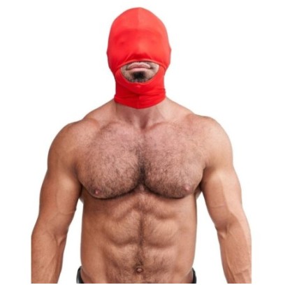 Cagoule en lycra Mister B Rouge- Cagoules & Masques en stock sur Fun et plaisirs