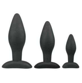 Kit de 3 plugs silicone Rocket Noirs- Plugs Débutant & Kits en stock sur Fun et plaisirs