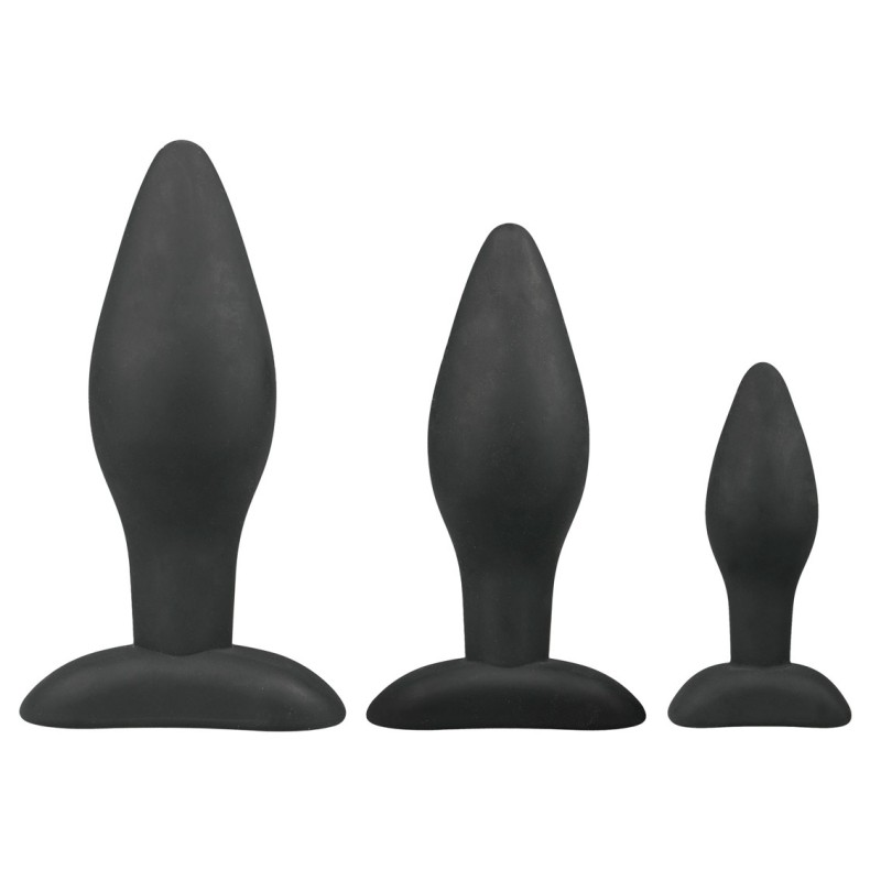 Kit de 3 plugs silicone Rocket Noirs