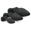 Kit de 3 plugs silicone Rocket Noirs