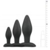 Kit de 3 plugs silicone Rocket Noirs