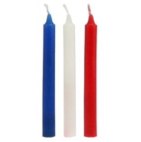 Lot de 3 bougies SM Hot Wax 17.5 cm- Bougies en stock sur Fun et plaisirs